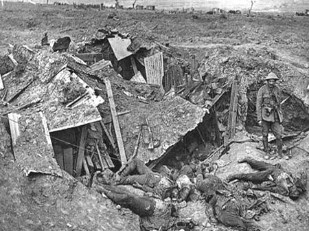 captured German trench