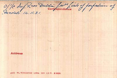 medal card R Flynn dublin fusiliers